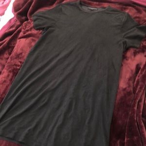 Brandy Melville Black Suede T-Shirt Dress